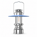 Portable Type-C Camping Lantern, Silver & Blue, 7.1 in