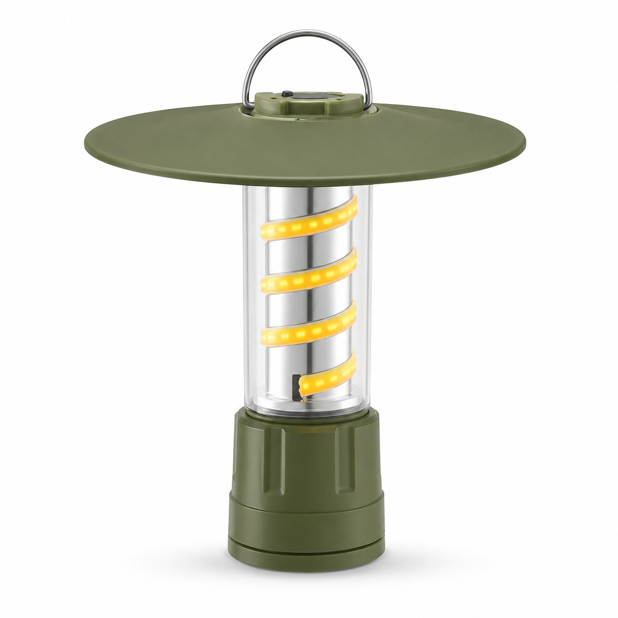Portable Type-C LED Camping Lantern, Olive Green