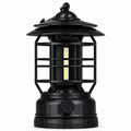 Portable Solar Camping Lantern, Black, 6.1 in
