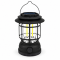 Rechargeable LED Camping Lantern, Black, 9.4 in