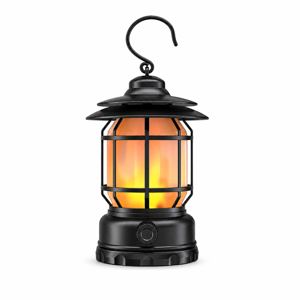 Dimmable Type-C Camping Lantern with Hook, Black